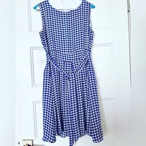 Spring dress blue and white